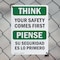 Signmission Safety Culture Sign, 10 in Width, Plastic, Rectangle, Bilingual OS-2PACK-TS-P-1014-L-11895 - alternate 6